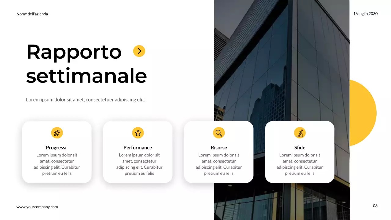 Giallo e grigio Semplici note moderne del team di marketing