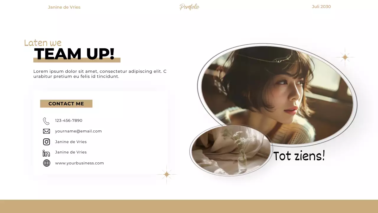 Beige Elegant Modern Designer Portfolio