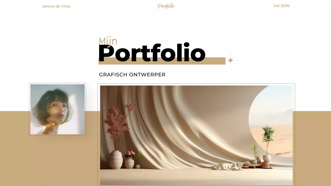 Beige Elegant Modern Designer Portfolio