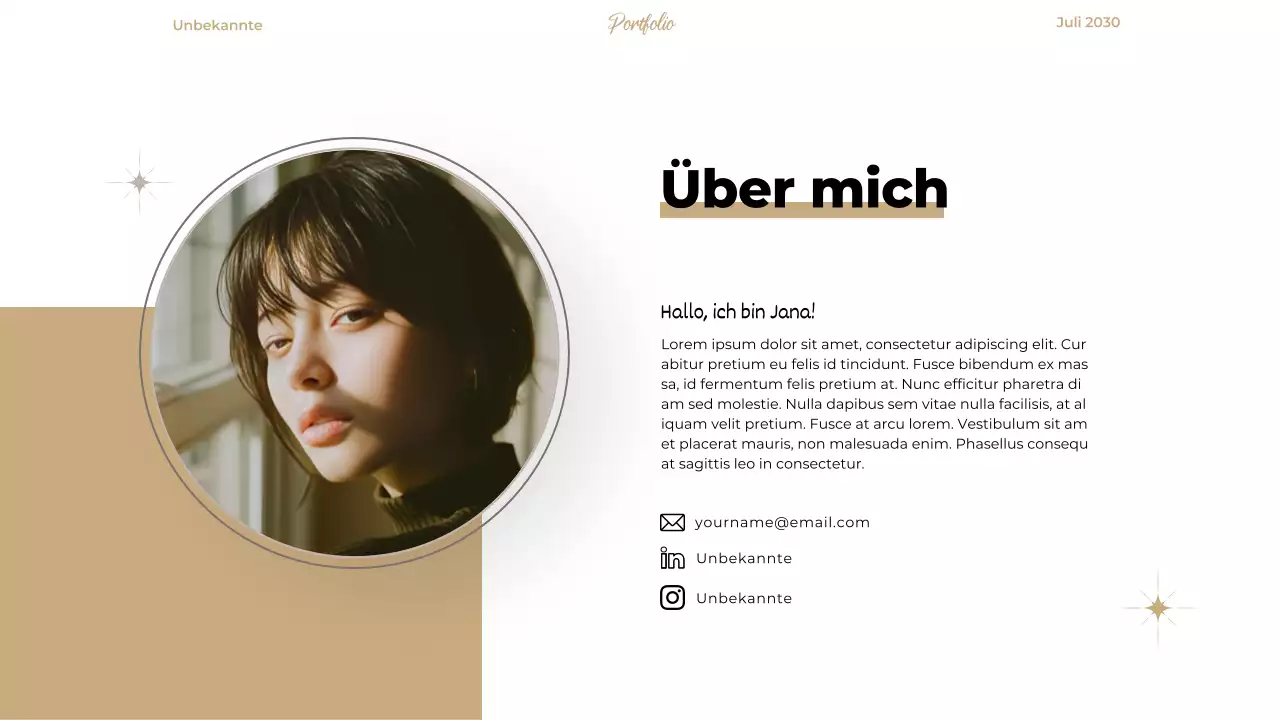 Beige Elegant Modern Designer Portfolio