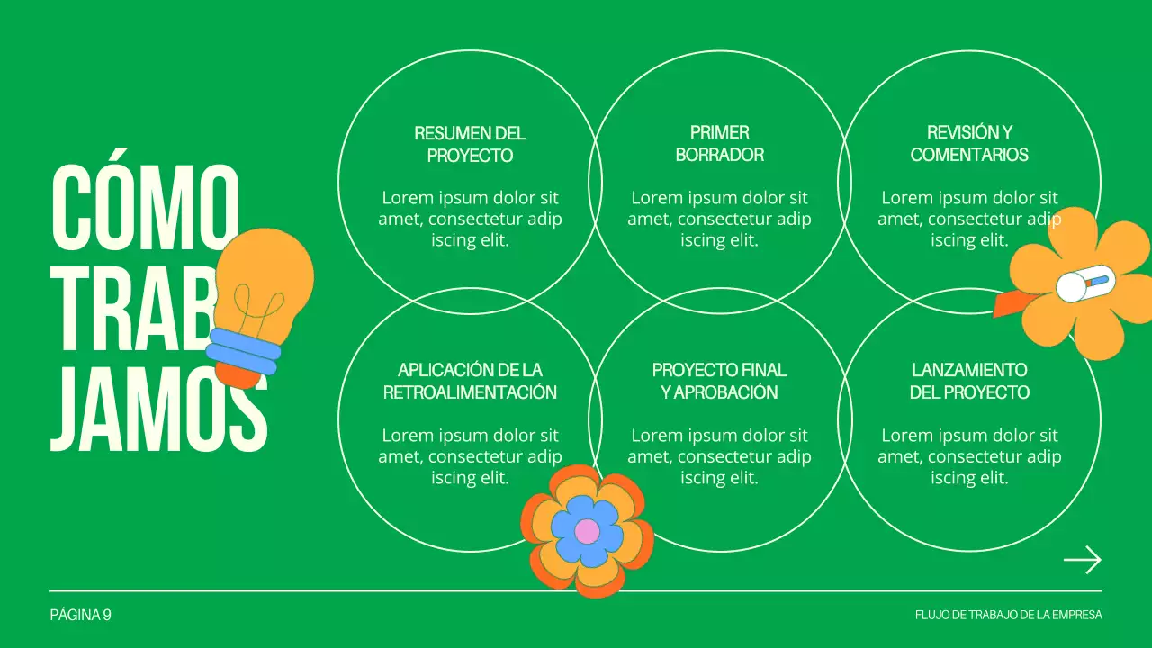 Green and White Creative Design Studio Presentación de la empresa