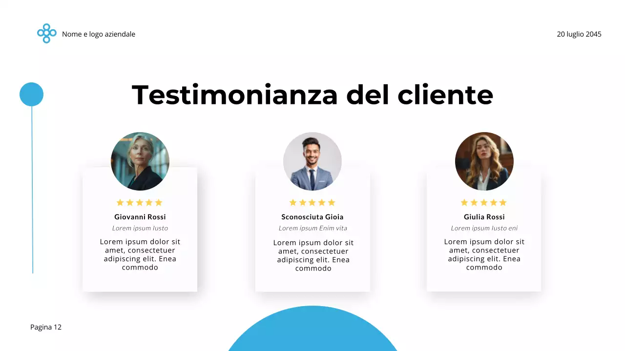 Blu e bianco, semplice e minimalista