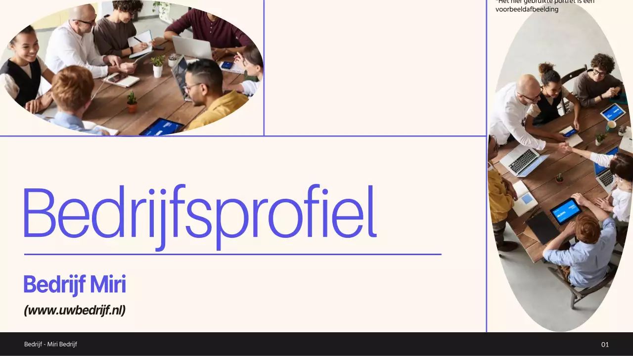 Blue and Green Minimal Bedrijfsprofiel Introductie van het bedrijf