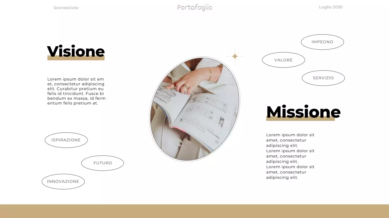 Beige Portafoglio elegante e moderno del designer