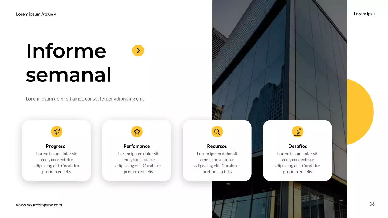 Amarillo y gris Notas de equipo de marketing modernas y sencillas