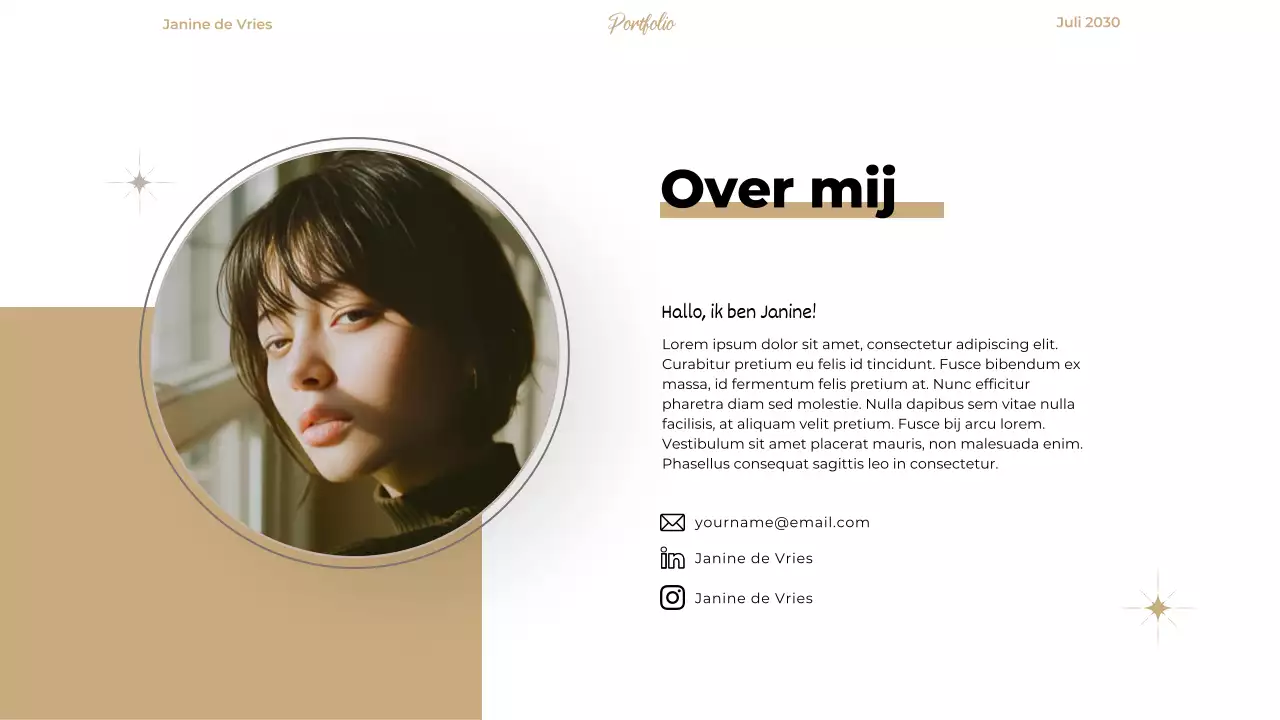 Beige Elegant Modern Designer Portfolio