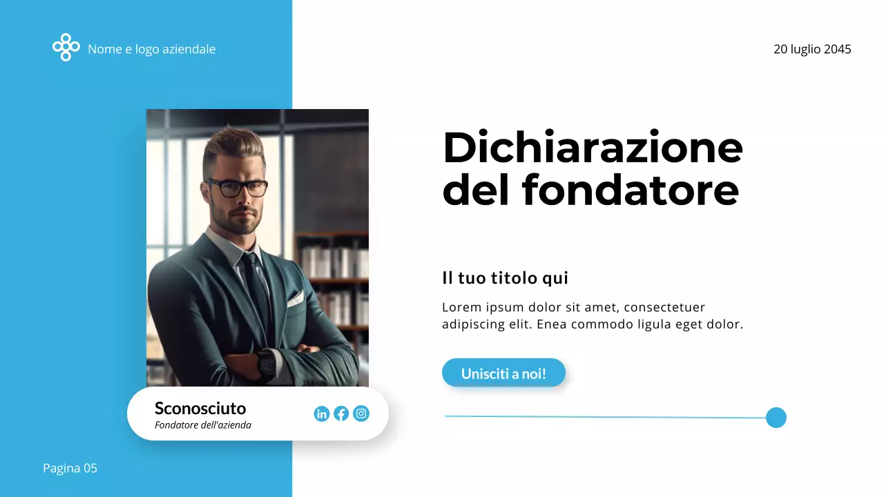 Blu e bianco, semplice e minimalista