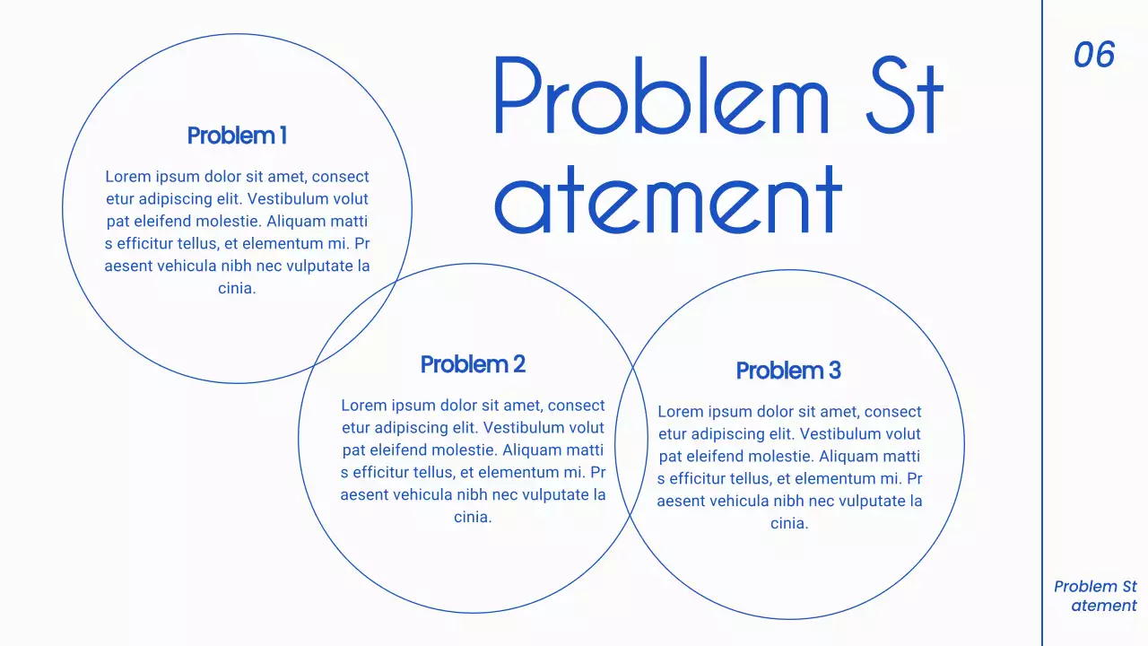 Blaue und weiße minimalistische Business-Pitch-Strategie