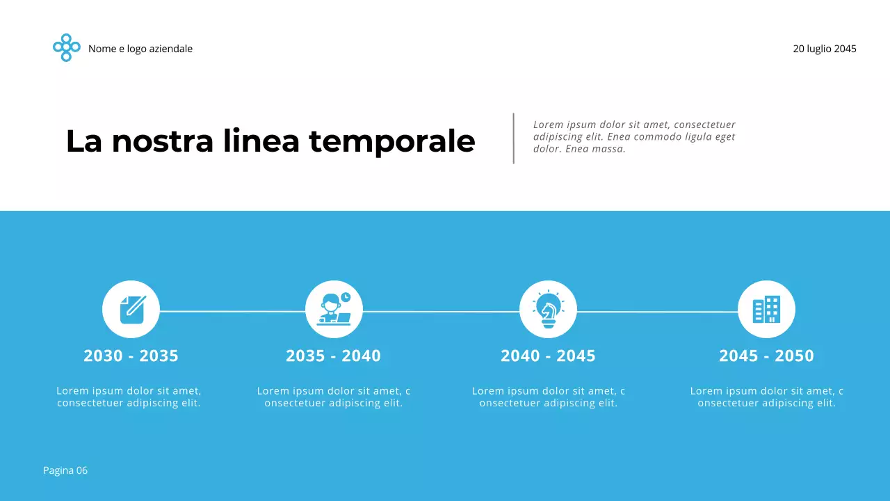 Blu e bianco, semplice e minimalista