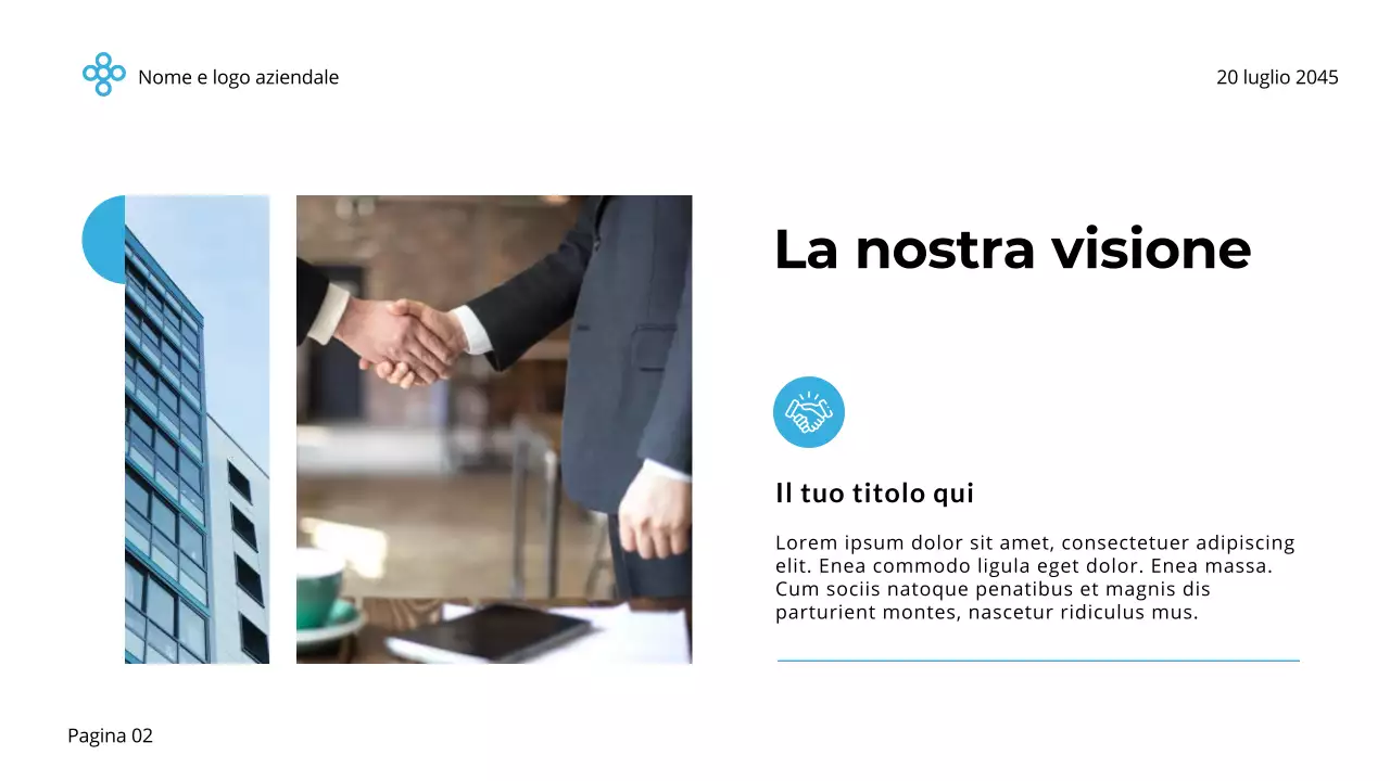 Blu e bianco, semplice e minimalista