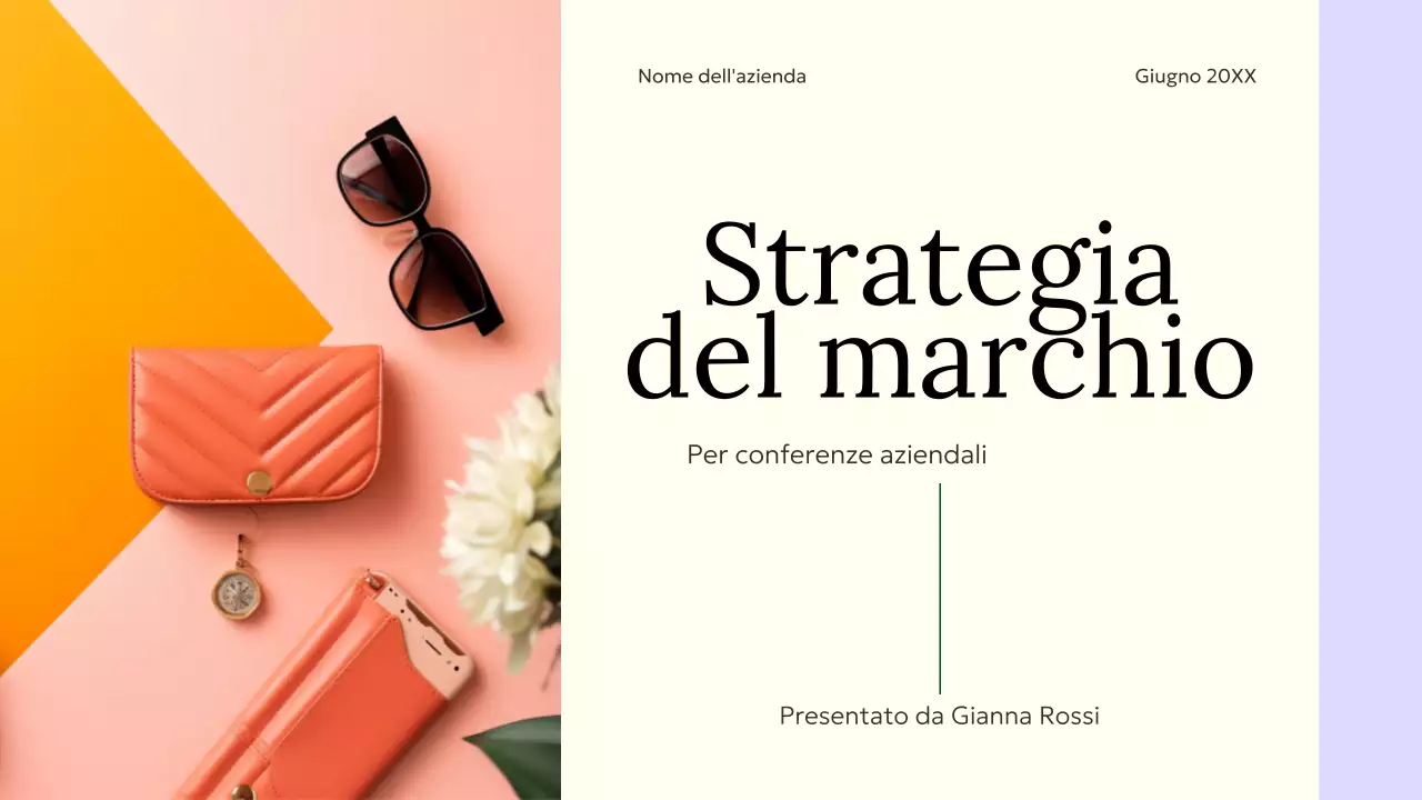 Verde Arancione Viola Minimalista Elgant Brand Startegy