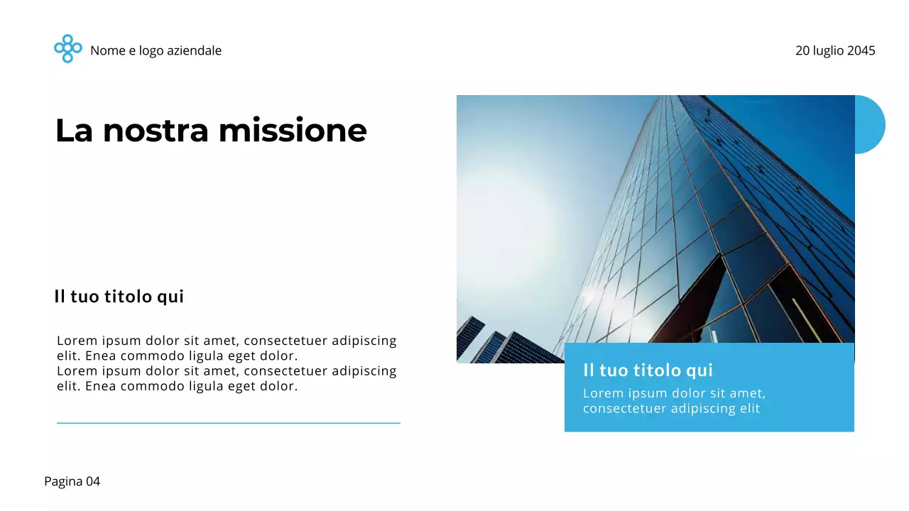 Blu e bianco, semplice e minimalista