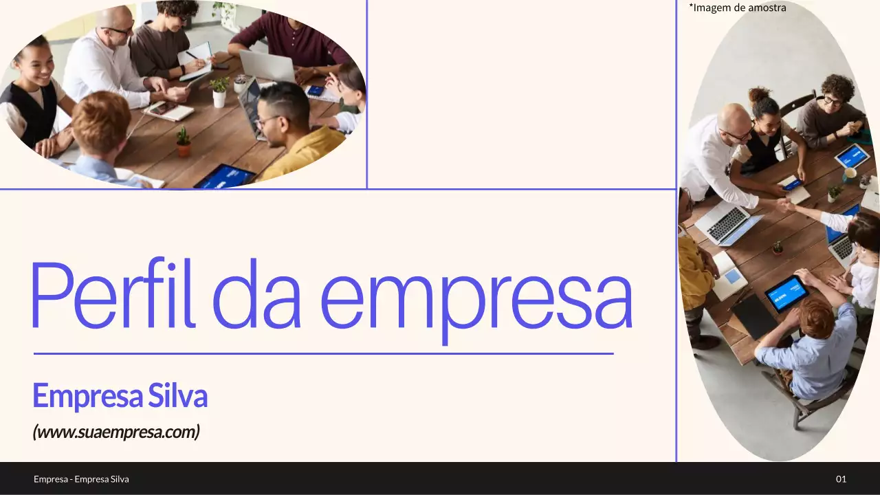 Blue and Green Minimal Business Profile Introdução da empresa