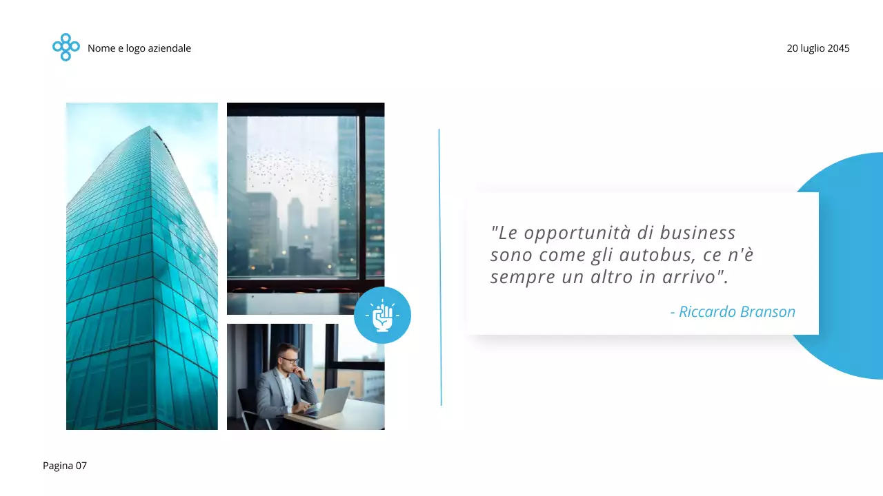 Blu e bianco, semplice e minimalista