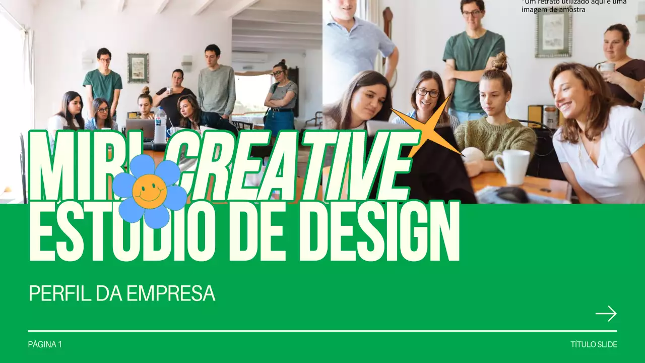 Apresentação da empresa Green and White Creative Design Studio