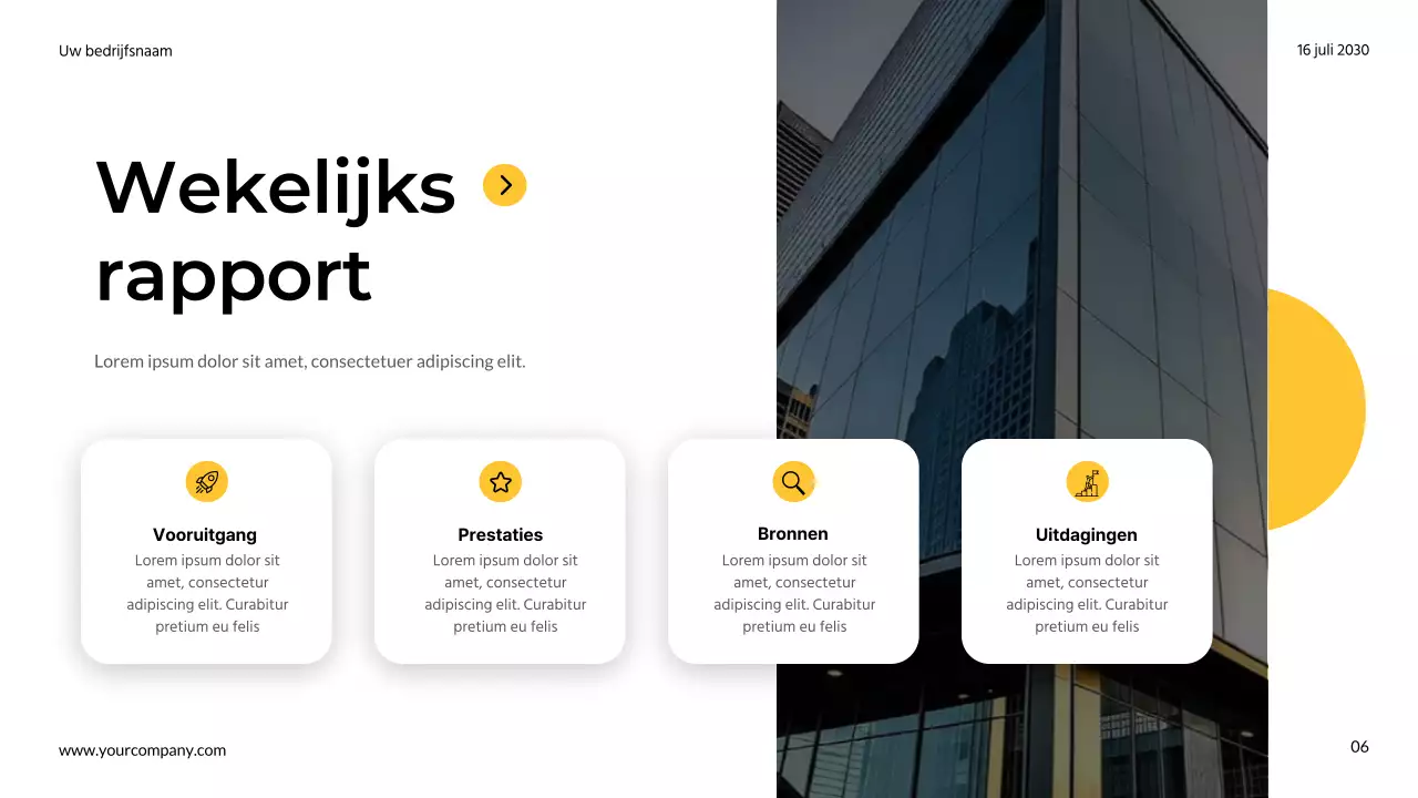 Geel en grijs Eenvoudig Modern Marketing Team Notities