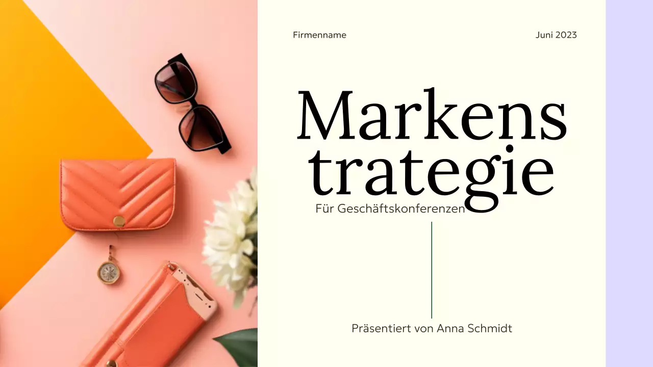 Grün Orange Lila Minimalistische Elgant Markenstrategie