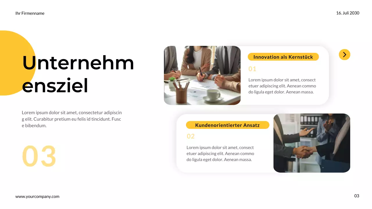 Gelbe und graue einfache moderne Marketing Team Notizen