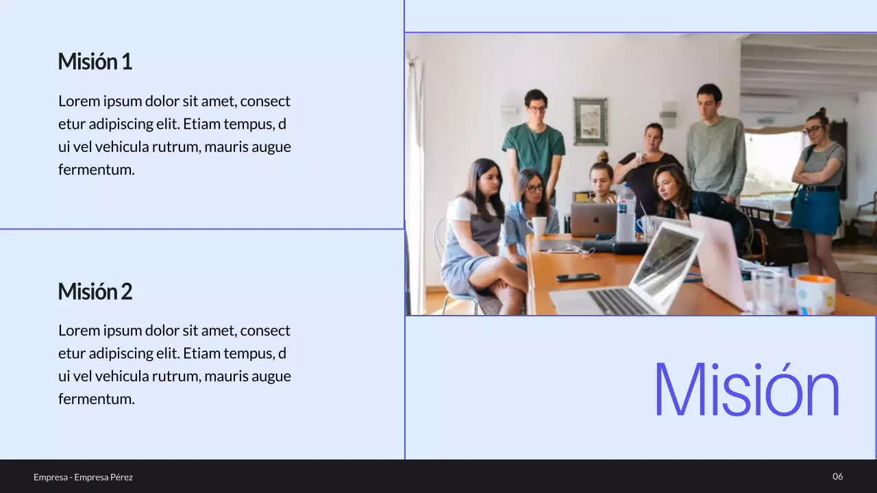 Blue and Green Minimal Perfil de empresa Presentación de la empresa