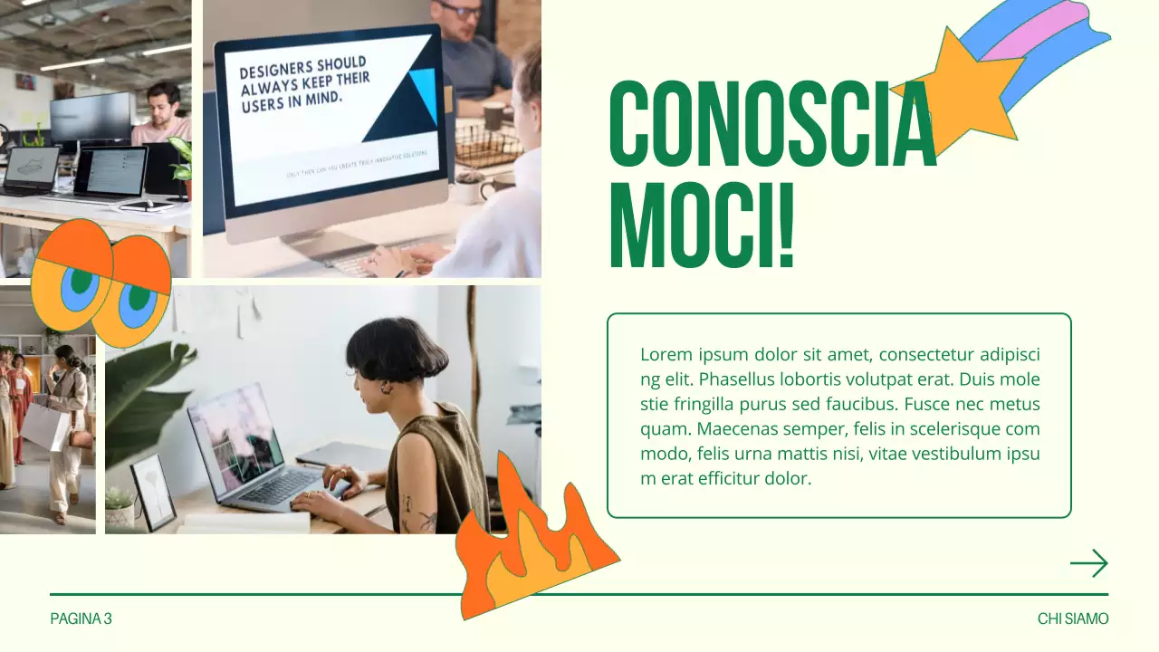 Green and White Creative Design Studio Introduzione dell'azienda