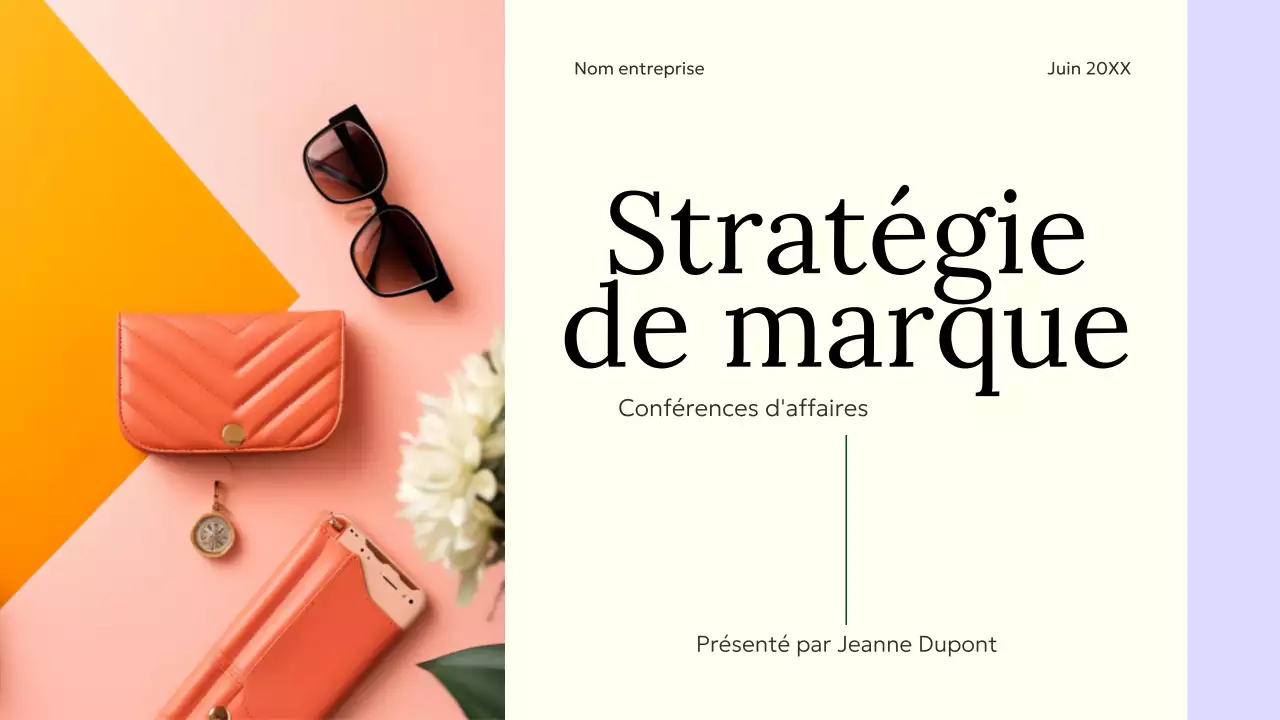 Vert Orange Pourpre Minimaliste Elgant Brand Startegy