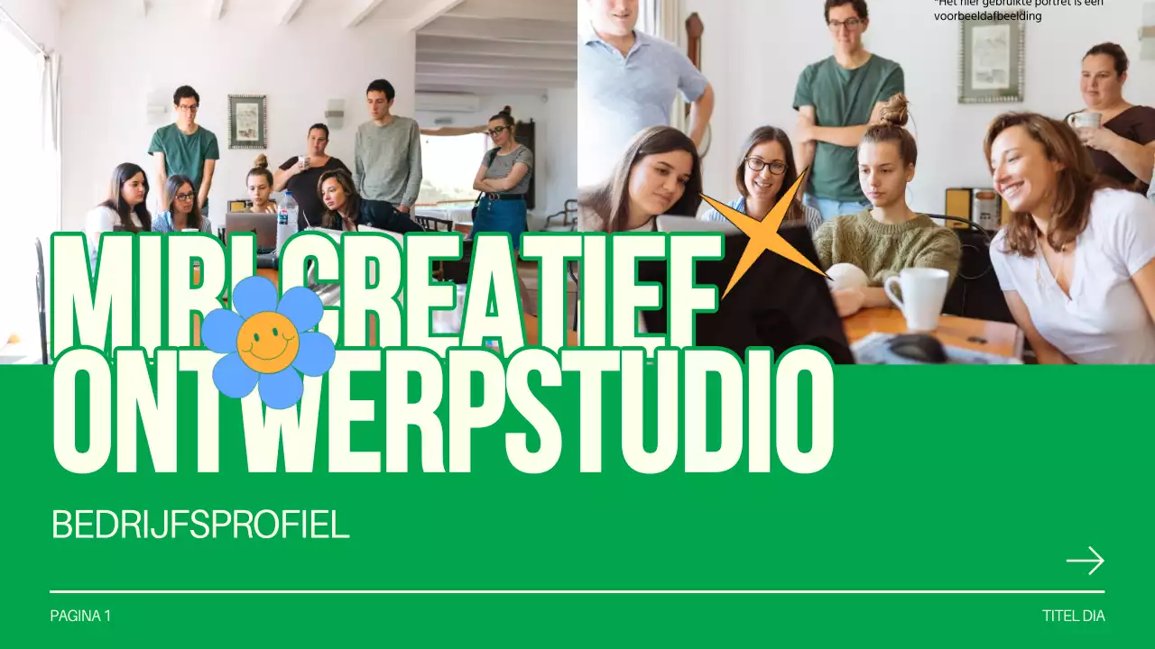 Green and White Creative Design Studio Introductie van het bedrijf