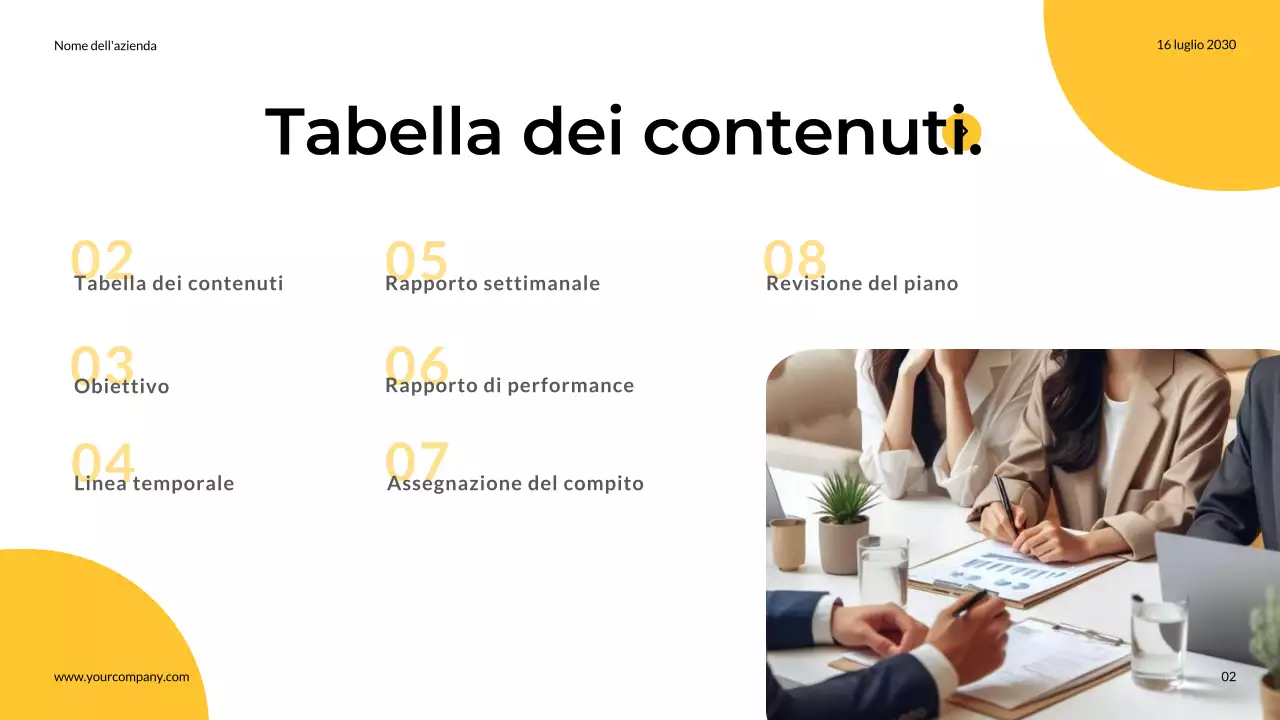 Giallo e grigio Semplici note moderne del team di marketing