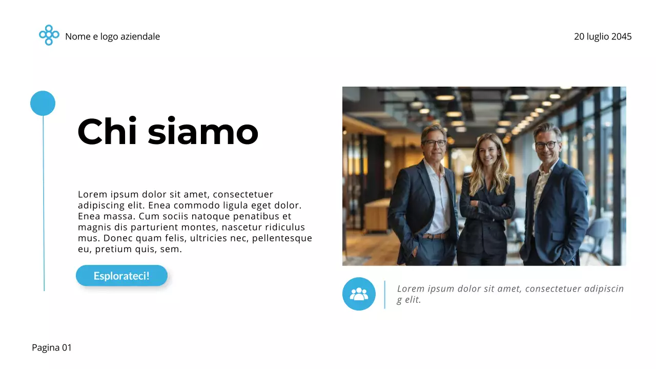 Blu e bianco, semplice e minimalista