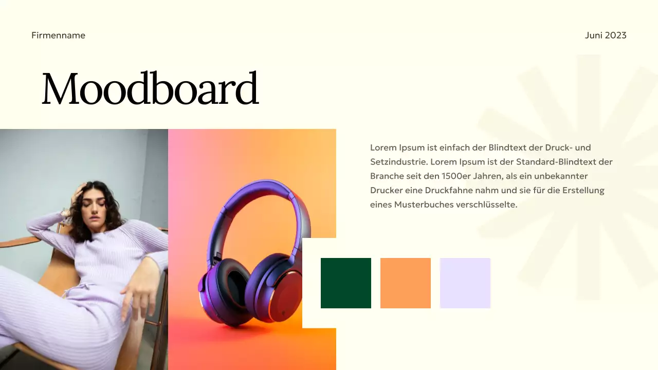 Grün Orange Lila Minimalistische Elgant Markenstrategie