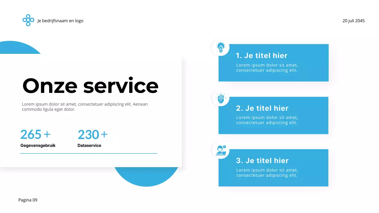 Blauw en Wit Eenvoudig Minimalistisch Bedrijf