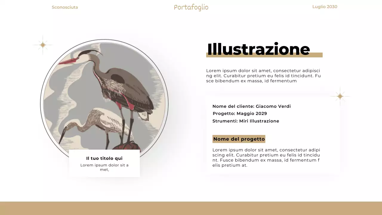 Beige Portafoglio elegante e moderno del designer