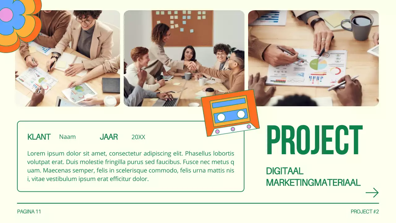 Green and White Creative Design Studio Introductie van het bedrijf