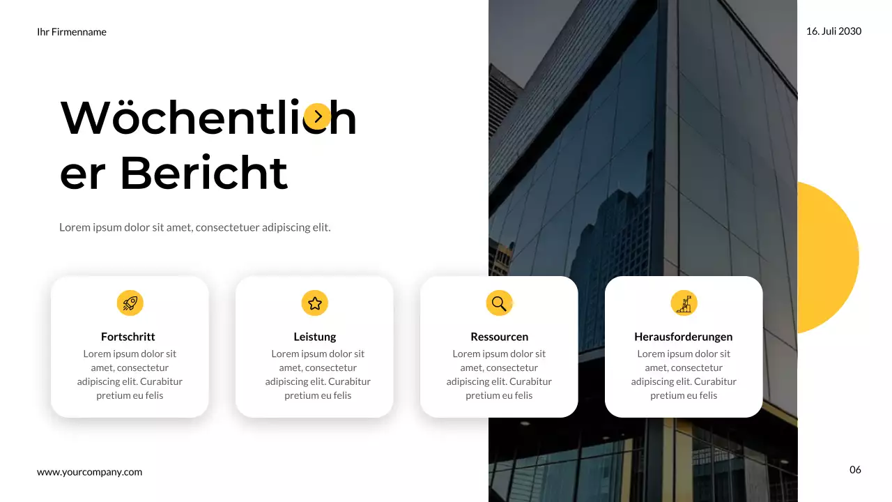 Gelbe und graue einfache moderne Marketing Team Notizen