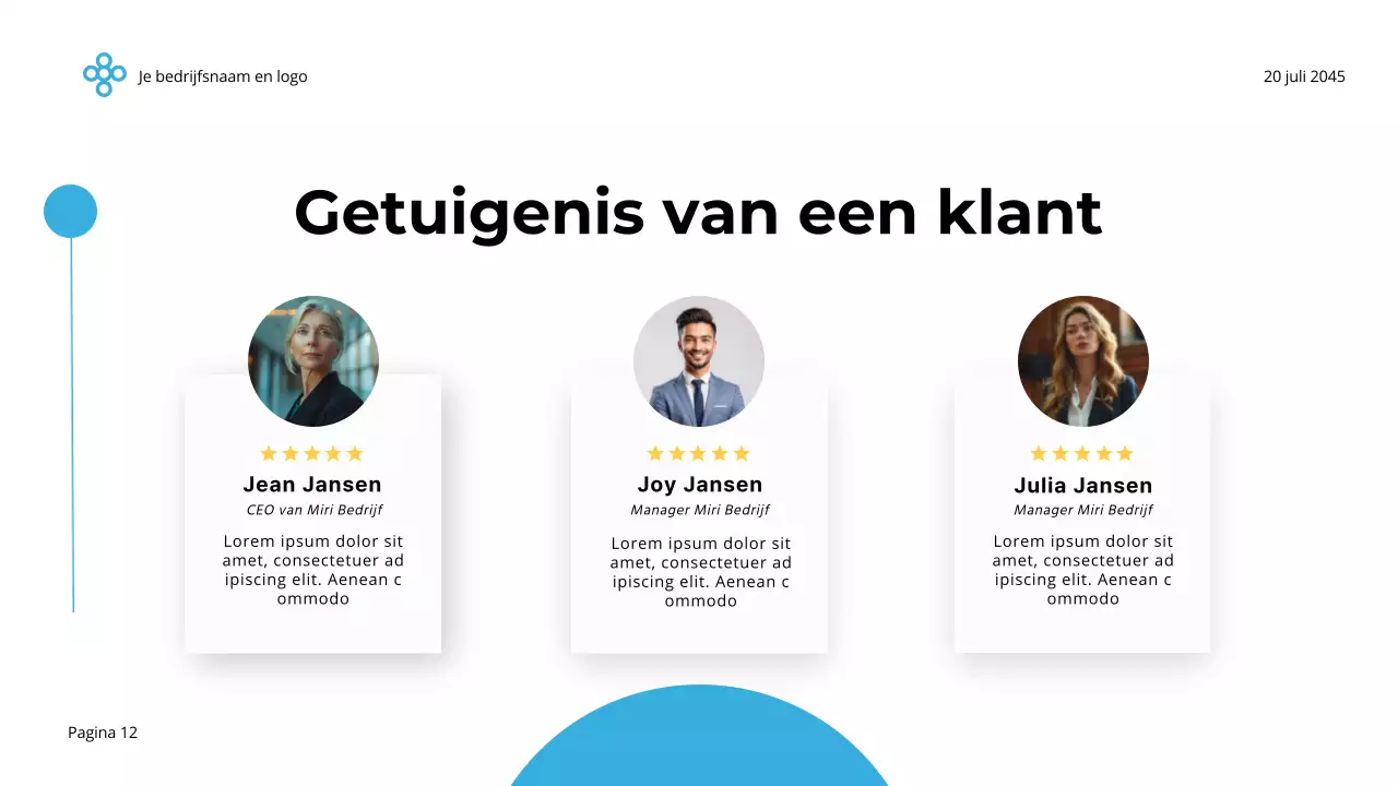 Blauw en Wit Eenvoudig Minimalistisch Bedrijf