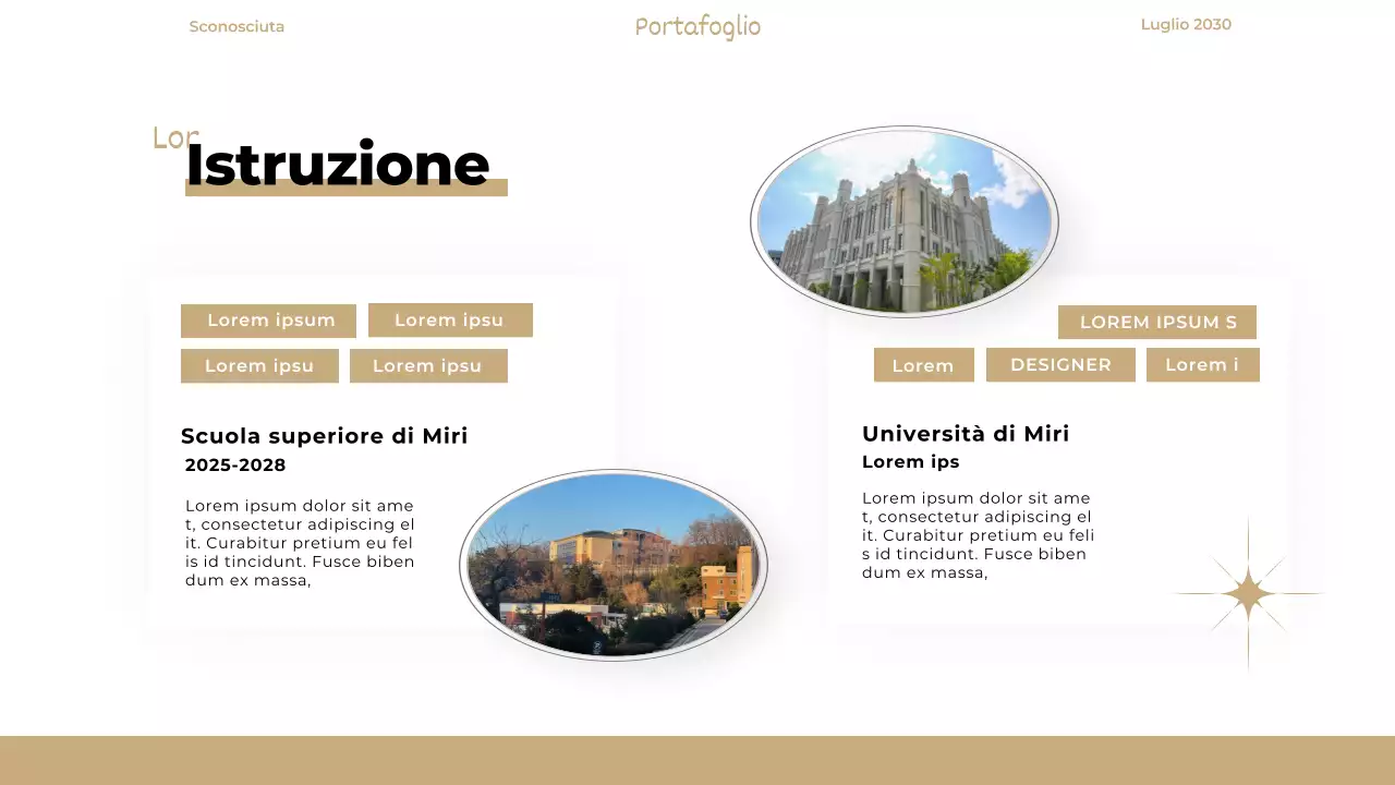 Beige Portafoglio elegante e moderno del designer