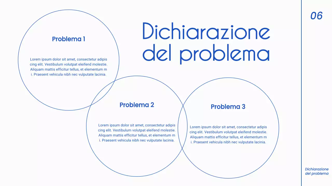 Strategia di presentazione aziendale minimalista in bianco e blu