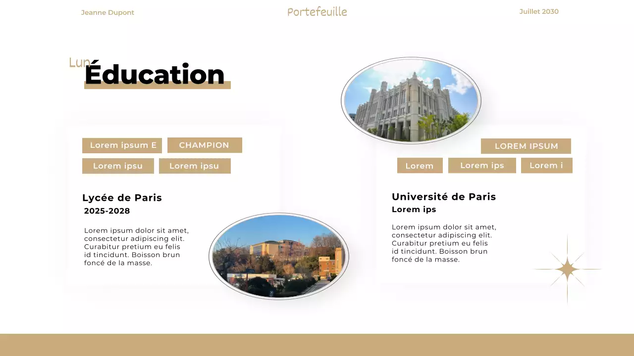 Beige Élégant Portefeuille Designer Moderne