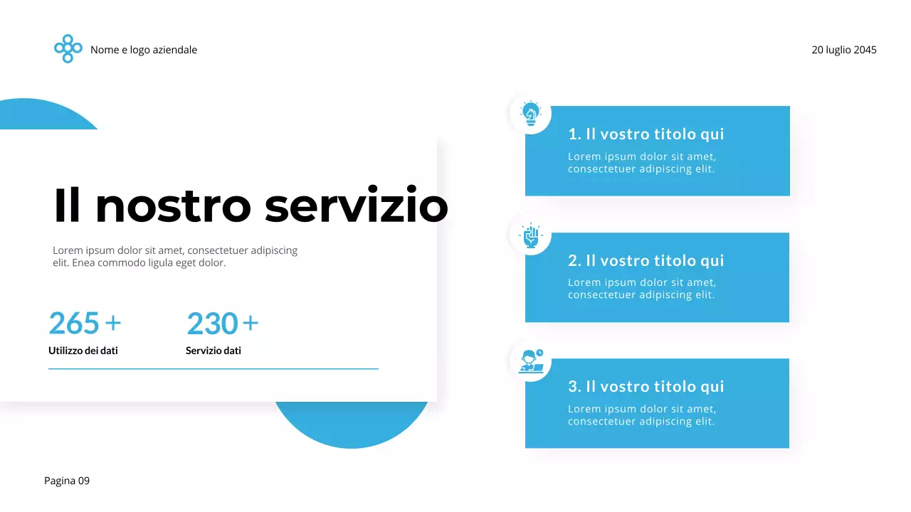 Blu e bianco, semplice e minimalista