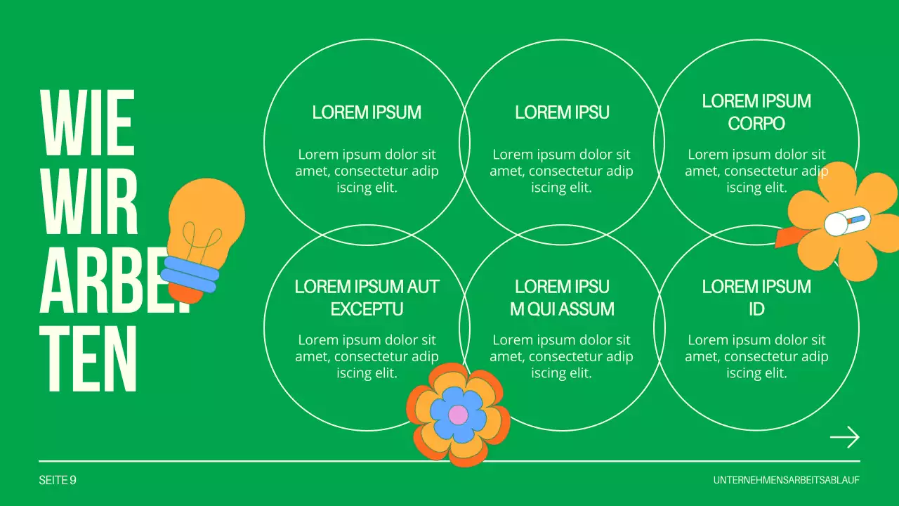 Green and White Creative Design Studio Einführung des Unternehmens