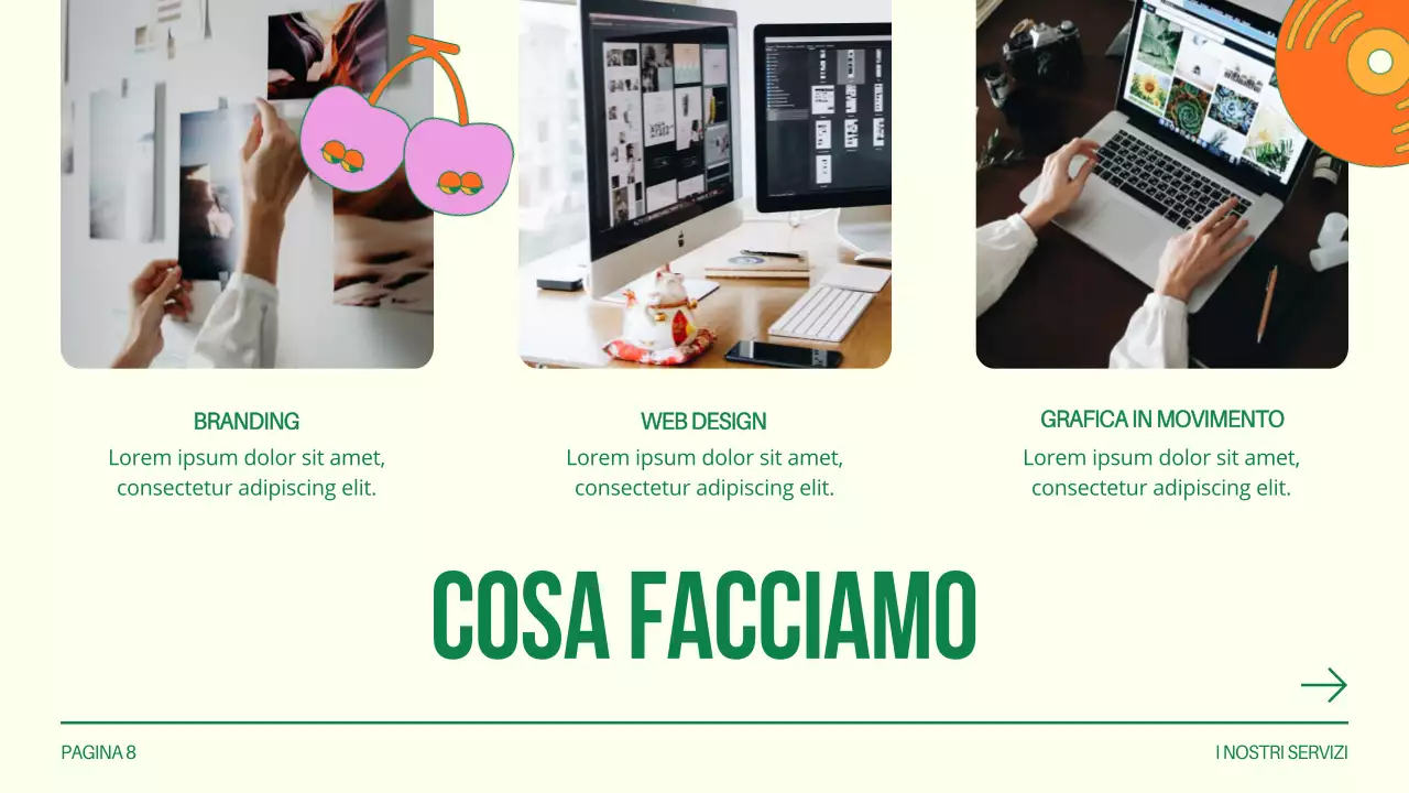 Green and White Creative Design Studio Introduzione dell'azienda