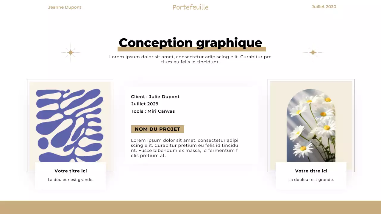 Beige Élégant Portefeuille Designer Moderne