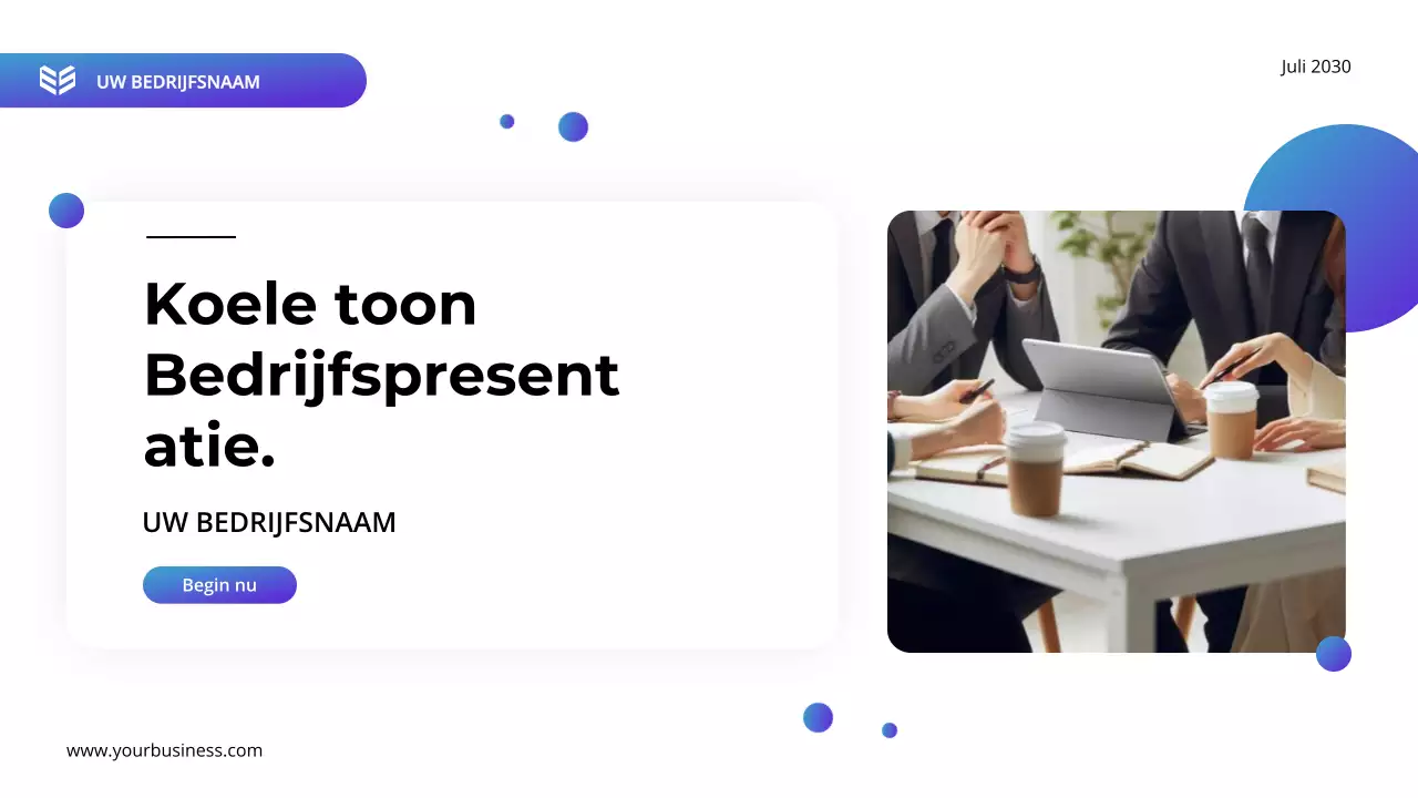 Paars en blauw modern ondernemingsplan