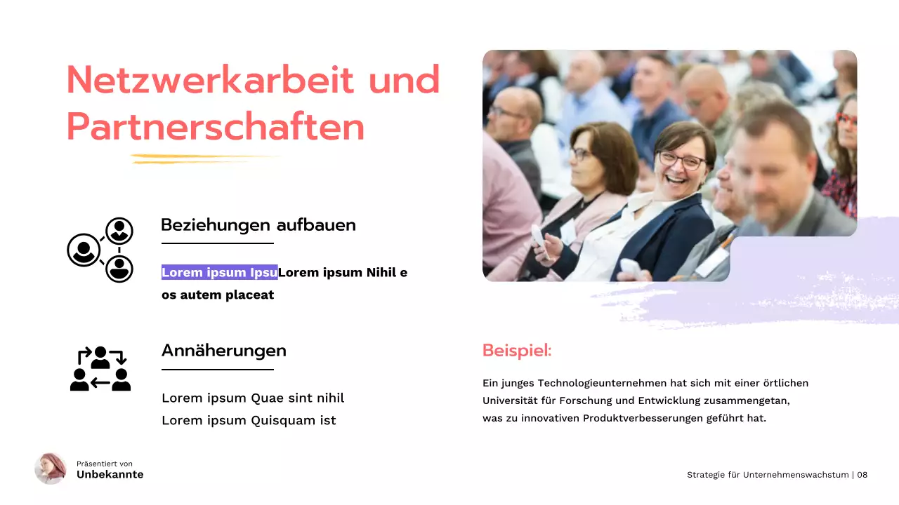 Red Modern Small Business Wachstumsstrategie