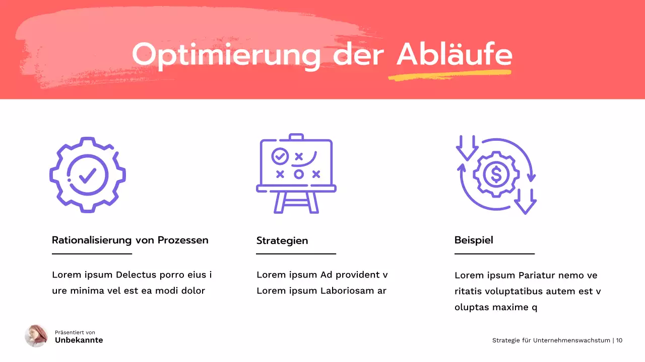 Red Modern Small Business Wachstumsstrategie