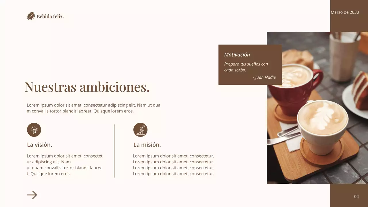 Marrón y blanco Simple Classic Coffe Shop Introducción