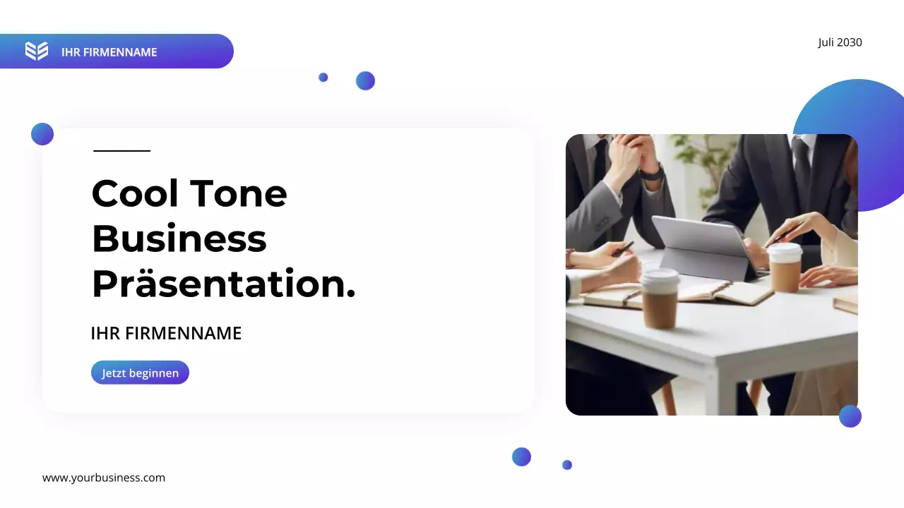 Lila und Blau Moderner Businessplan