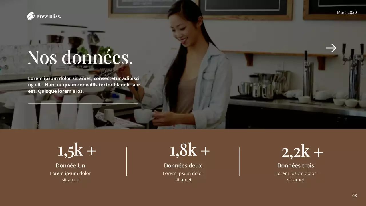 Brun et blanc Simple Classic Coffe Shop Introduction