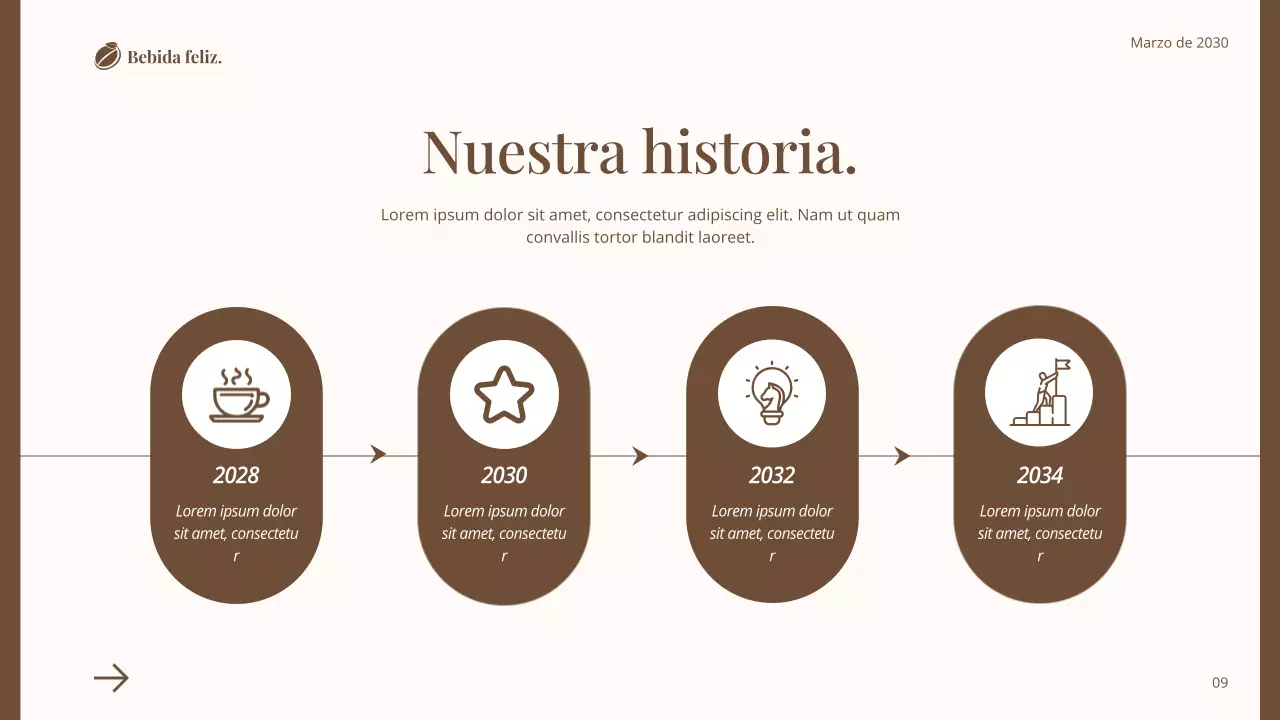 Marrón y blanco Simple Classic Coffe Shop Introducción