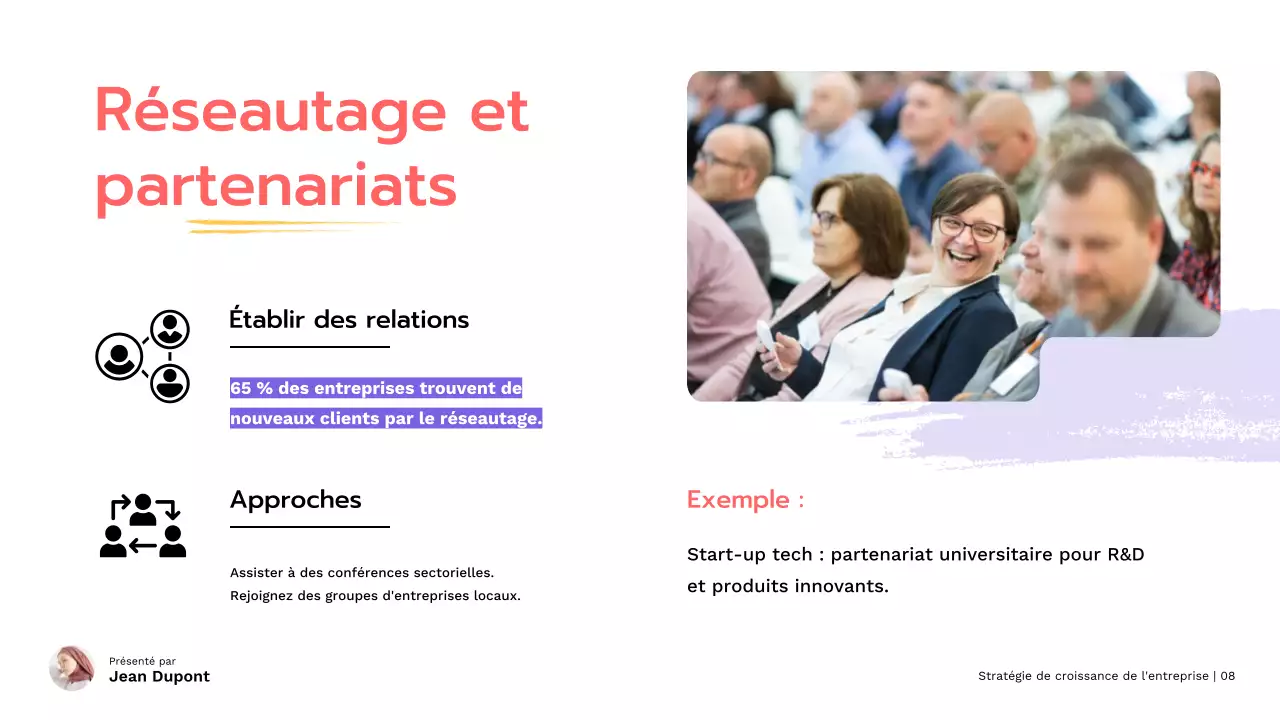 Stratégie de croissance des petites entreprises modernes rouges