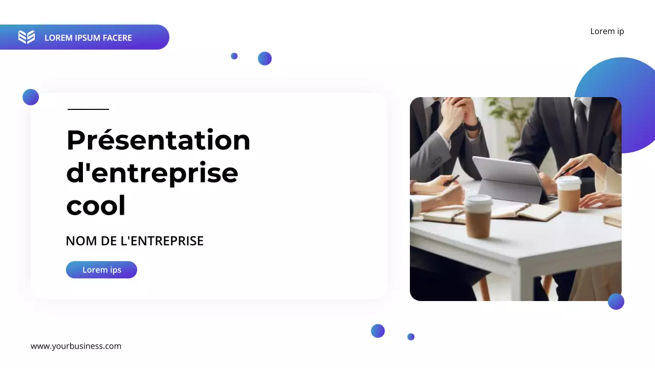 Plan d'affaires moderne violet et bleu